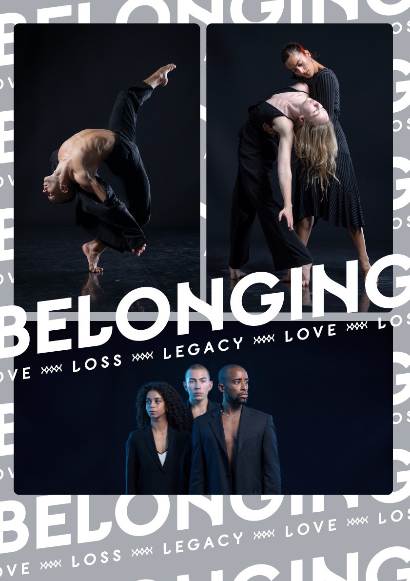 Montage of 3 photos of dancers in various positions.